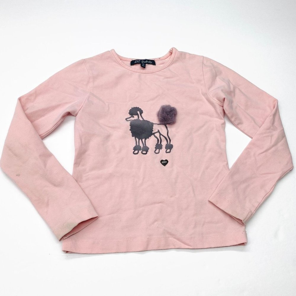 Lili Gaufrette Dog Puppy Poodle T-Shirt Sz 10 Yrs
